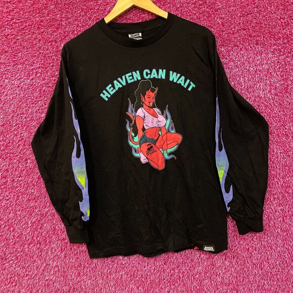 Broken Promises Heaven Can Wait Longsleeve T-Shirt Medium - Picture 3 of 4